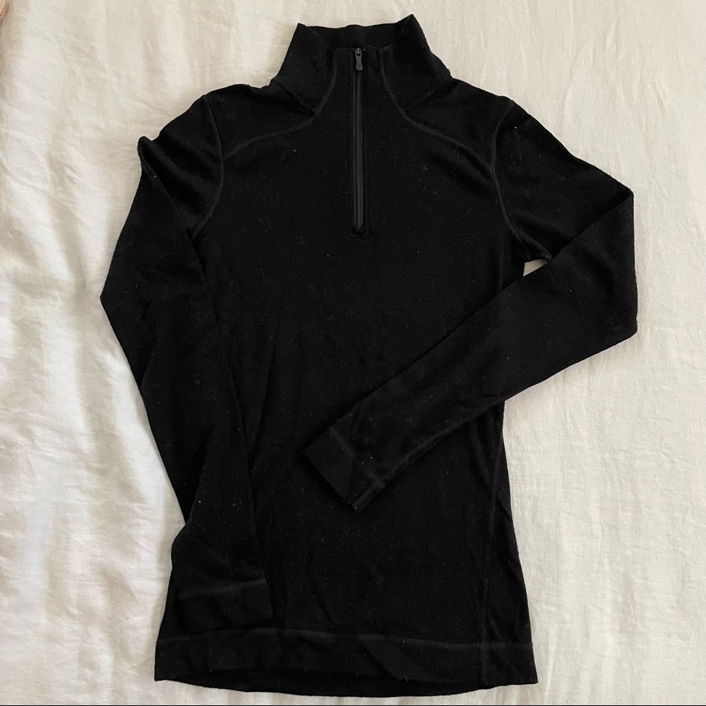 Smartwool NTSMid 250 zip turtleneck wool base layer top size S women